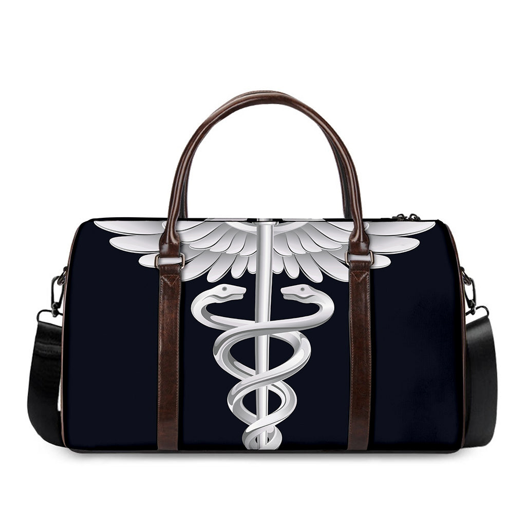 Caduceus Symbol Of Medicine Print Duffle Bag