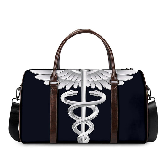 Caduceus Symbol Of Medicine Print Duffle Bag