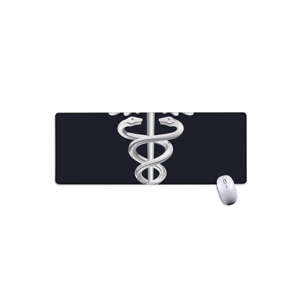Caduceus Symbol Of Medicine Print Extended Mouse Pad