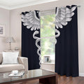 Caduceus Symbol Of Medicine Print Extra Wide Grommet Curtains