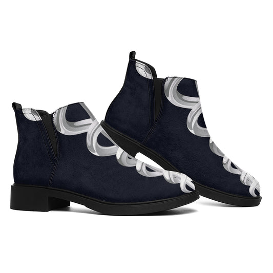 Caduceus Symbol Of Medicine Print Flat Ankle Boots