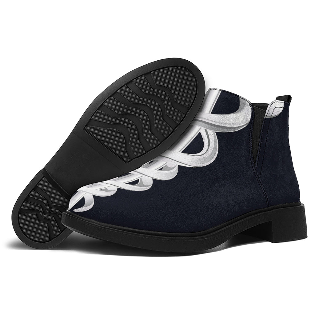 Caduceus Symbol Of Medicine Print Flat Ankle Boots