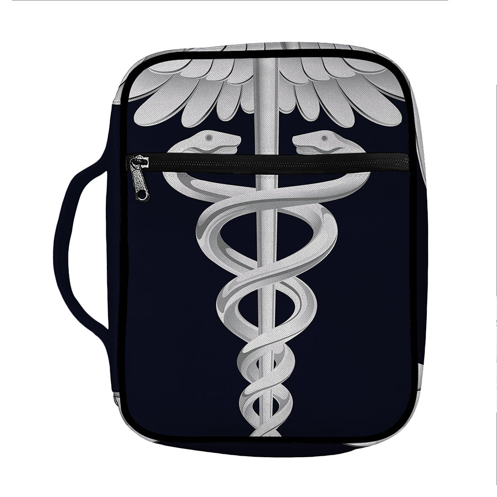 Caduceus Symbol Of Medicine Print Front Pocket Bible Bag