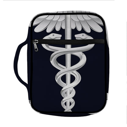 Caduceus Symbol Of Medicine Print Front Pocket Bible Bag