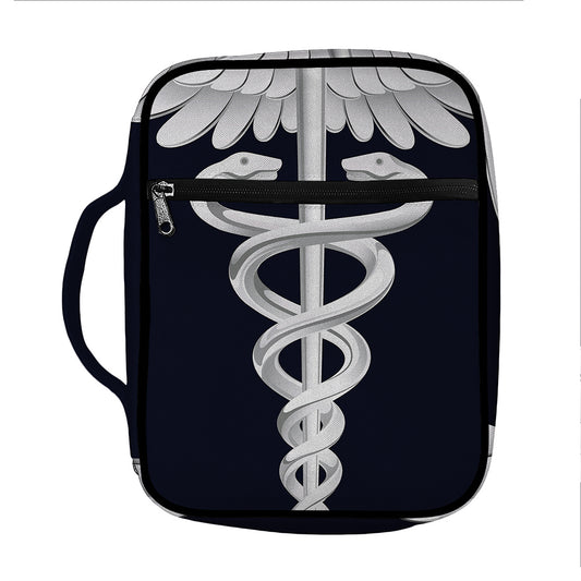 Caduceus Symbol Of Medicine Print Front Pocket Bible Bag
