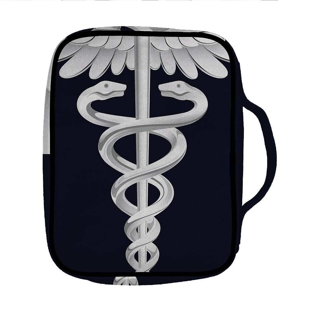 Caduceus Symbol Of Medicine Print Front Pocket Bible Bag