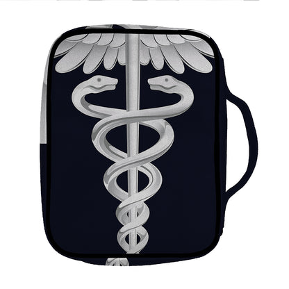 Caduceus Symbol Of Medicine Print Front Pocket Bible Bag