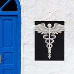 Caduceus Symbol Of Medicine Print Garden Flag