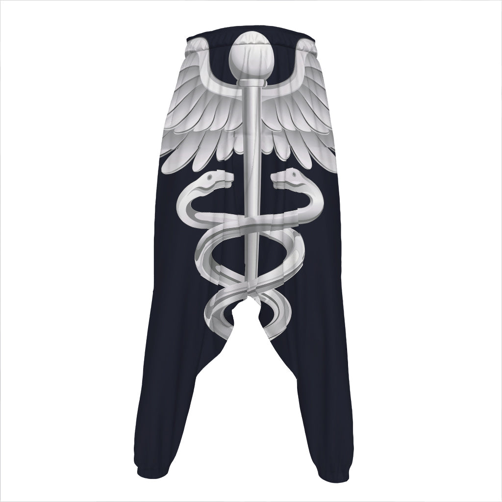 Caduceus Symbol Of Medicine Print Hammer Pants