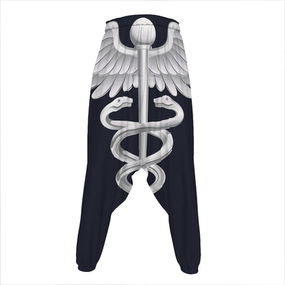 Caduceus Symbol Of Medicine Print Hammer Pants