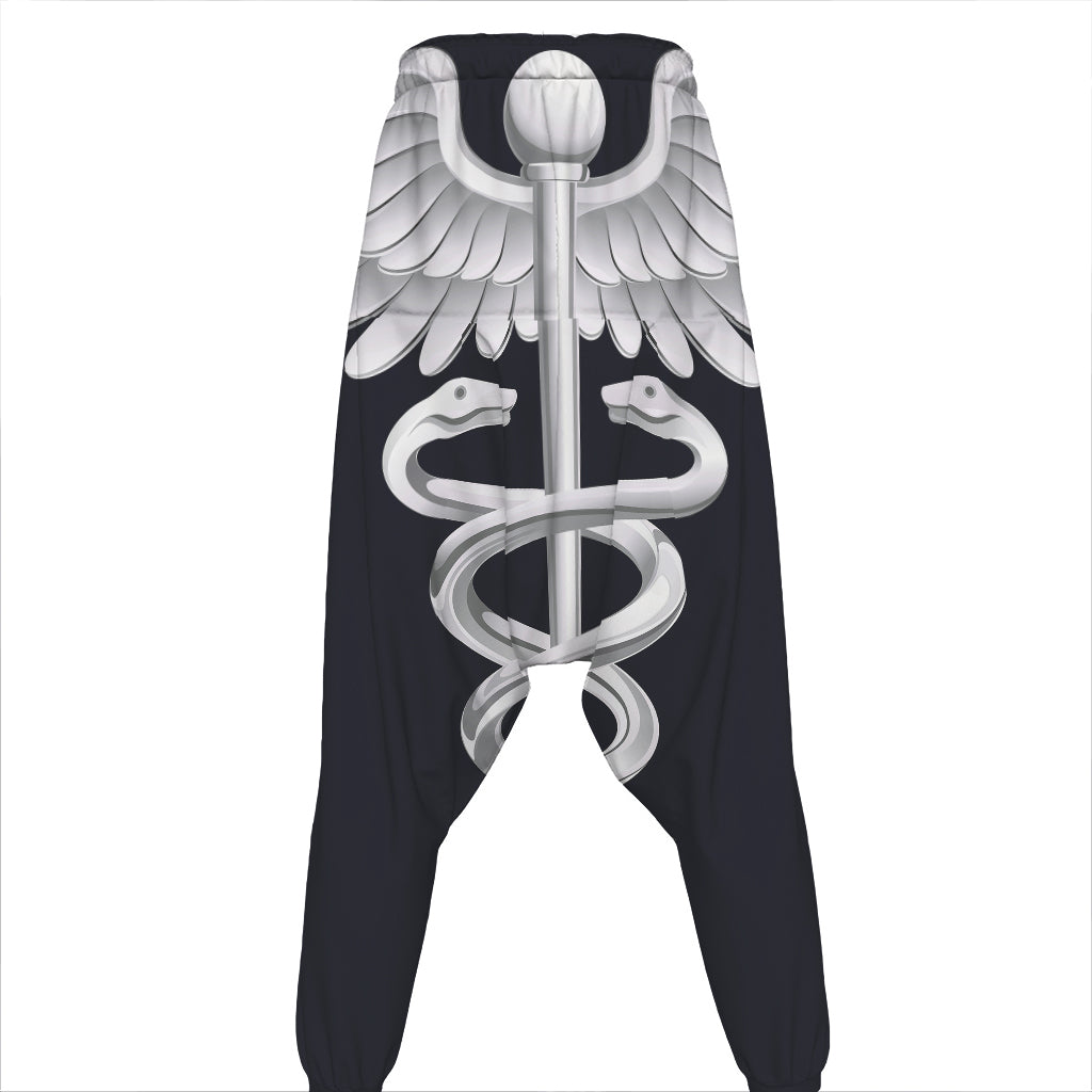 Caduceus Symbol Of Medicine Print Hammer Pants
