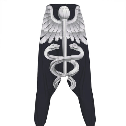 Caduceus Symbol Of Medicine Print Hammer Pants