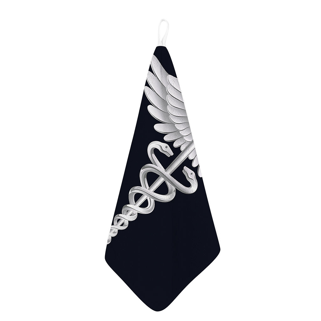 Caduceus Symbol Of Medicine Print Hand Towel