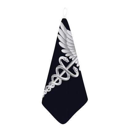 Caduceus Symbol Of Medicine Print Hand Towel