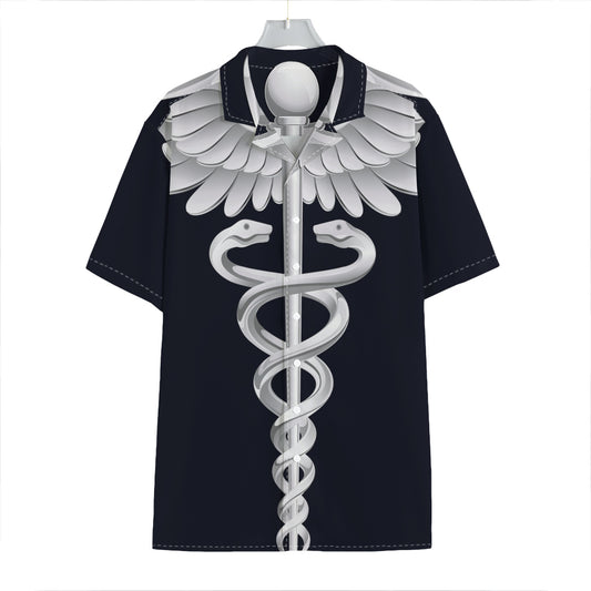 Caduceus Symbol Of Medicine Print Hawaiian Shirt