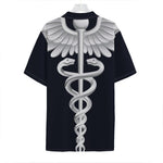Caduceus Symbol Of Medicine Print Hawaiian Shirt