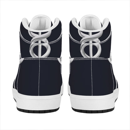 Caduceus Symbol Of Medicine Print High Top Leather Sneakers