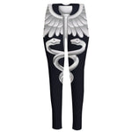 Caduceus Symbol Of Medicine Print High-Waisted Pocket Leggings