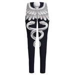 Caduceus Symbol Of Medicine Print High-Waisted Pocket Leggings