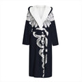 Caduceus Symbol Of Medicine Print Hooded Bathrobe