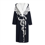 Caduceus Symbol Of Medicine Print Hooded Bathrobe