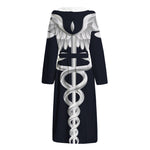 Caduceus Symbol Of Medicine Print Hooded Bathrobe