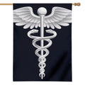 Caduceus Symbol Of Medicine Print House Flag