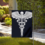 Caduceus Symbol Of Medicine Print House Flag
