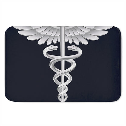 Caduceus Symbol Of Medicine Print Indoor Door Mat