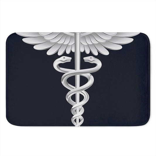 Caduceus Symbol Of Medicine Print Indoor Door Mat