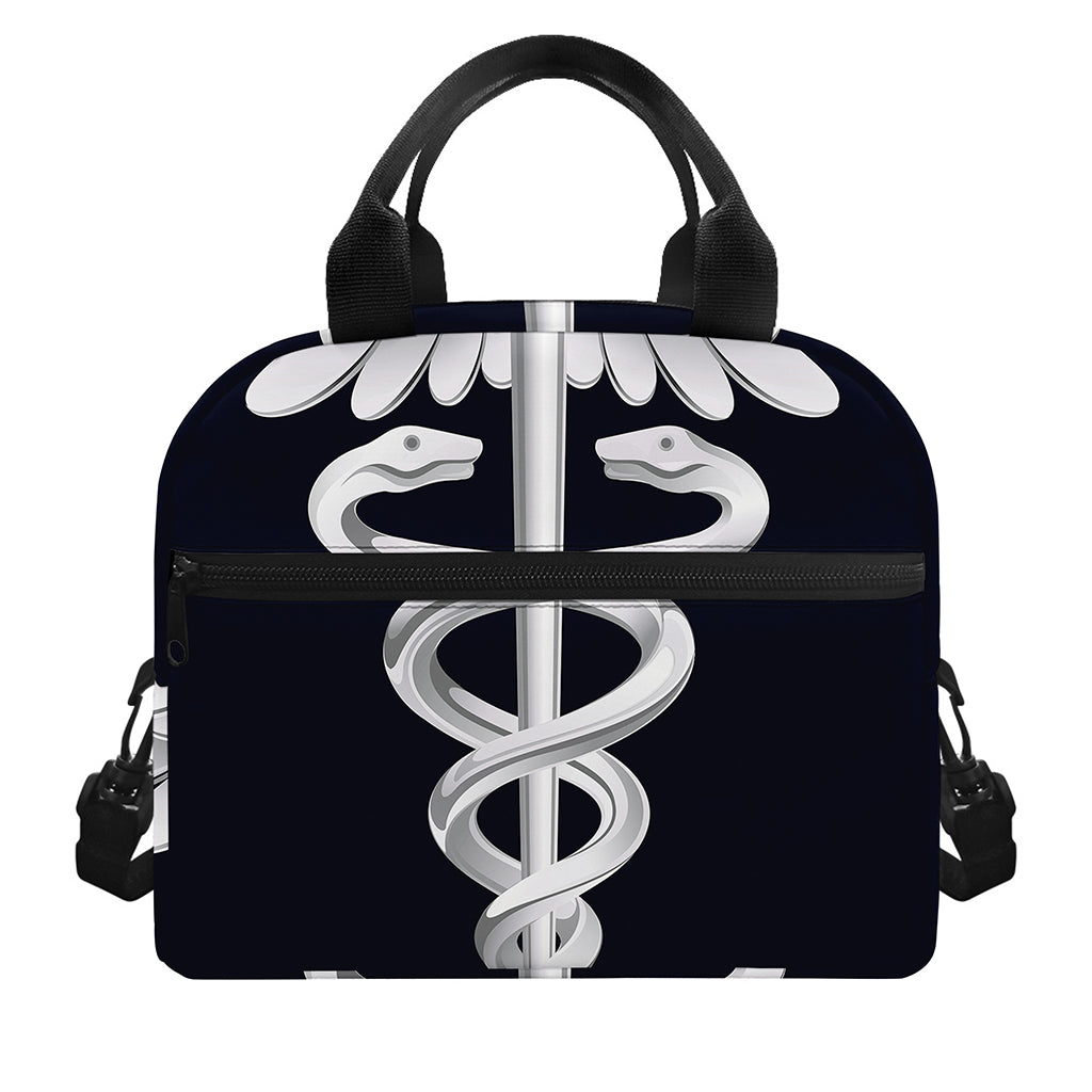 Caduceus Symbol Of Medicine Print Insulated Lunch Bag