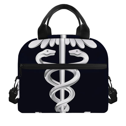 Caduceus Symbol Of Medicine Print Insulated Lunch Bag