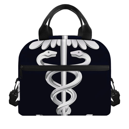 Caduceus Symbol Of Medicine Print Insulated Lunch Bag