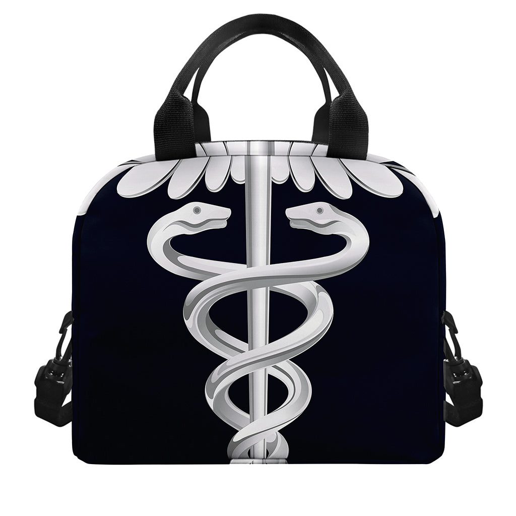 Caduceus Symbol Of Medicine Print Insulated Lunch Bag