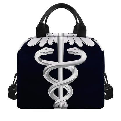 Caduceus Symbol Of Medicine Print Insulated Lunch Bag