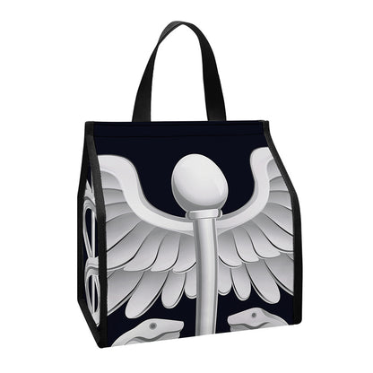 Caduceus Symbol Of Medicine Print Insulated Lunch Tote