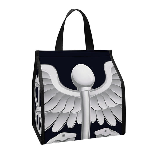 Caduceus Symbol Of Medicine Print Insulated Lunch Tote