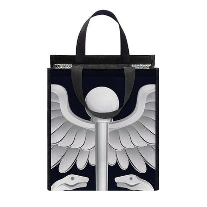 Caduceus Symbol Of Medicine Print Insulated Lunch Tote