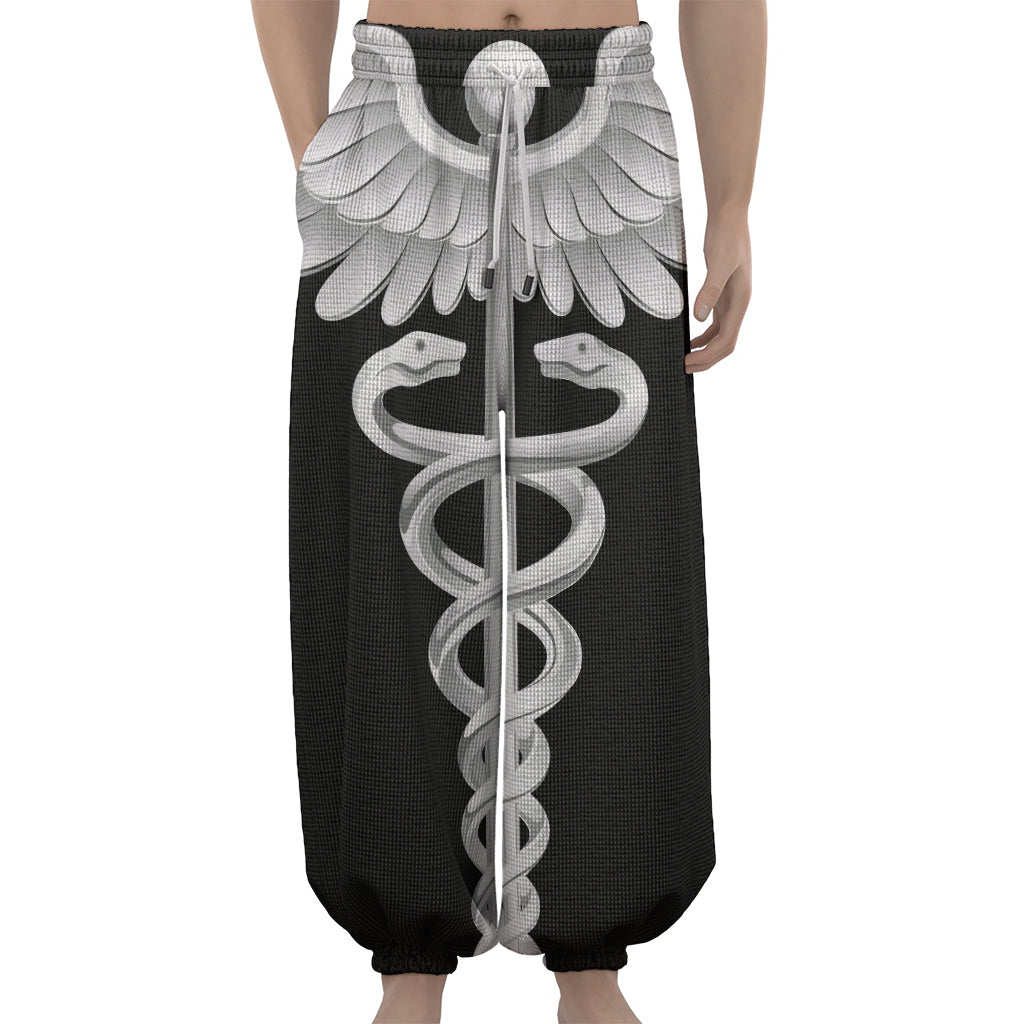 Caduceus Symbol Of Medicine Print Lantern Pants