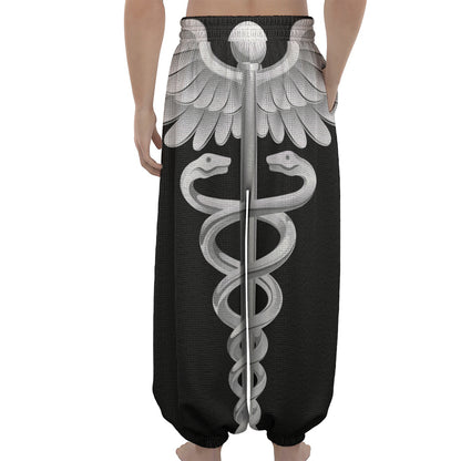 Caduceus Symbol Of Medicine Print Lantern Pants