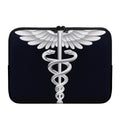 Caduceus Symbol Of Medicine Print Laptop Sleeve