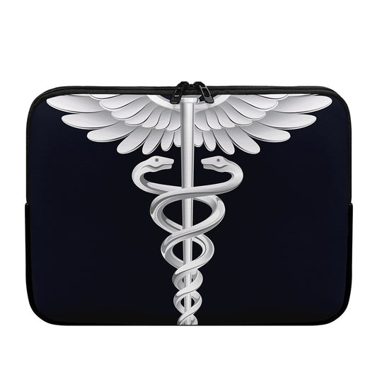 Caduceus Symbol Of Medicine Print Laptop Sleeve