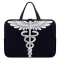 Caduceus Symbol Of Medicine Print Laptop Sleeve With Handle
