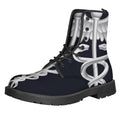 Caduceus Symbol Of Medicine Print Lace-Up Boots