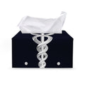 Caduceus Symbol Of Medicine Print Leather Tissue Box Cover