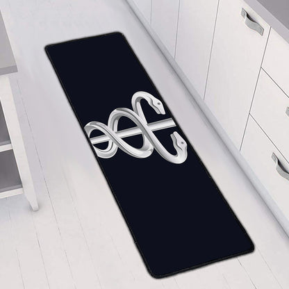 Caduceus Symbol Of Medicine Print Long Kitchen Mat