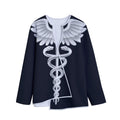 Caduceus Symbol Of Medicine Print Long Sleeve Short Coat