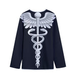 Caduceus Symbol Of Medicine Print Long Sleeve Short Coat