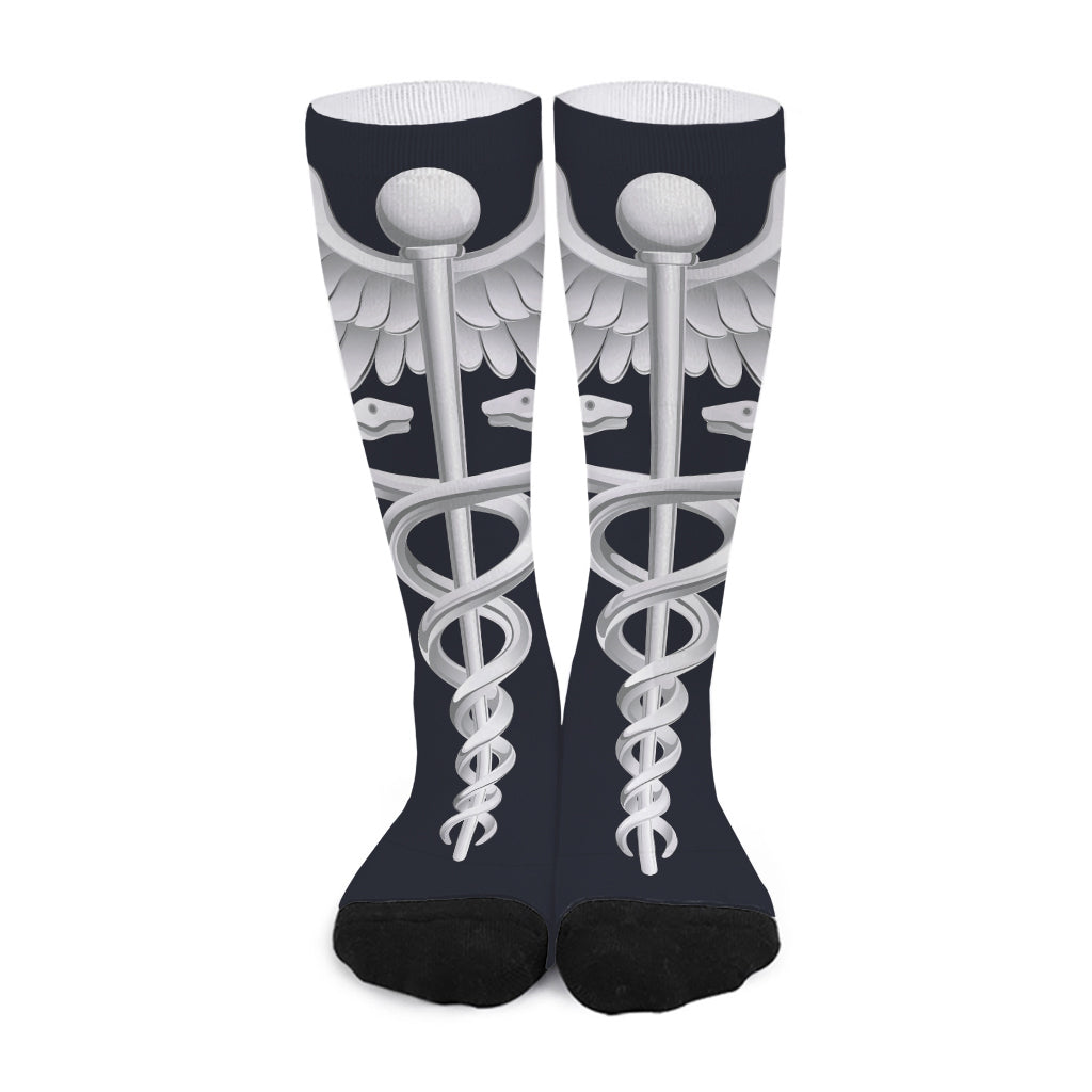 Caduceus Symbol Of Medicine Print Long Socks