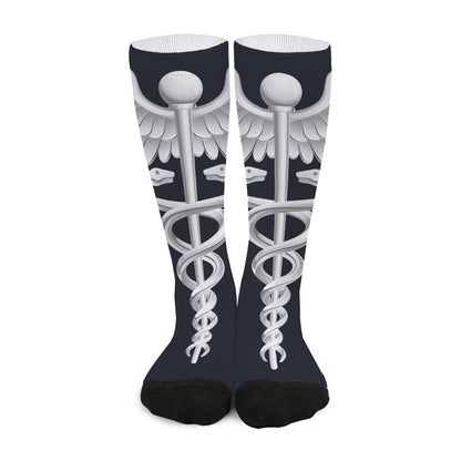 Caduceus Symbol Of Medicine Print Long Socks